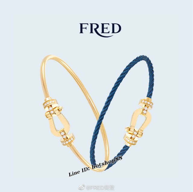 fred火爆新款費雷德情侶款頂級925純銀馬蹄扣手鐲 zgb1797